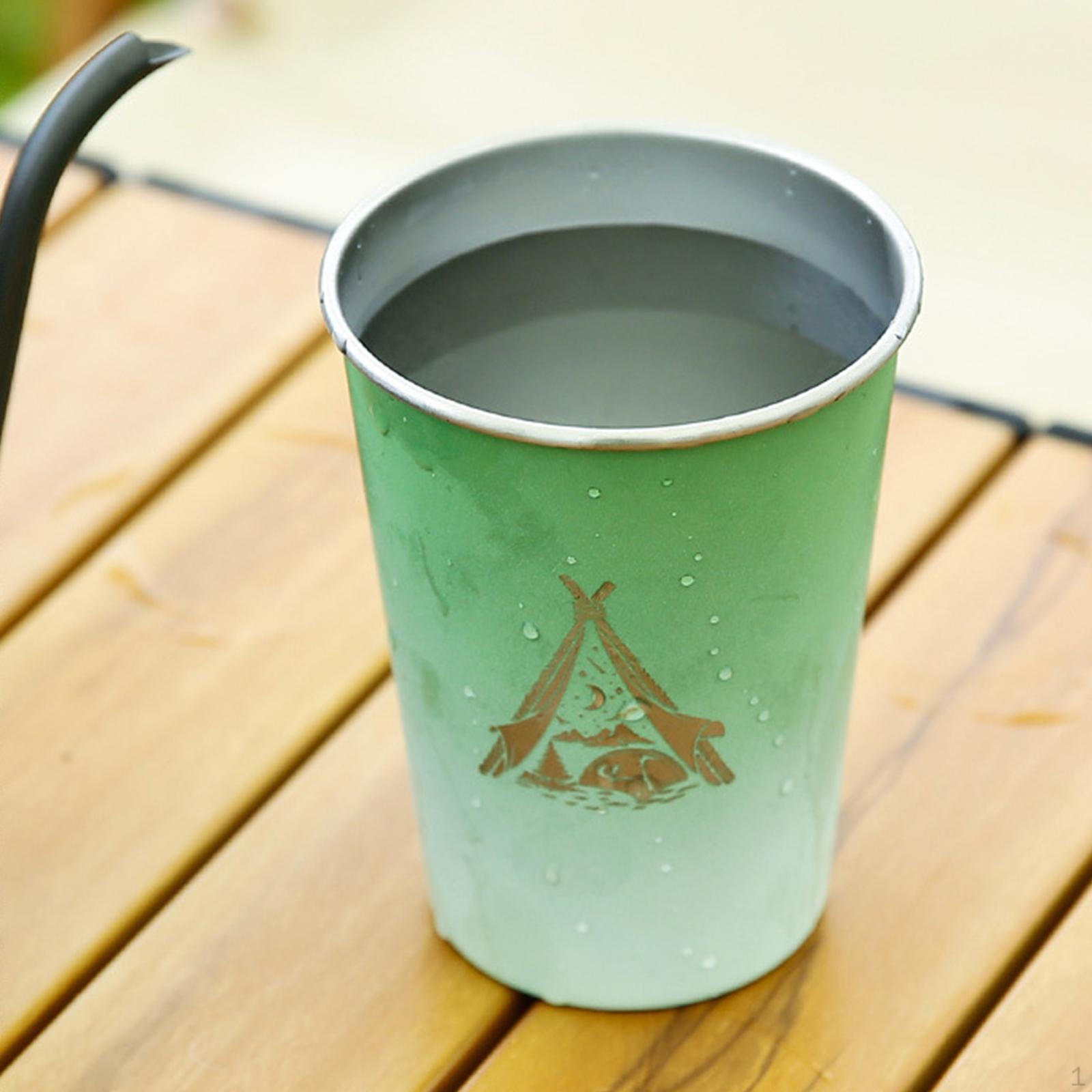 

4Pc Stainless Steel Cup Camping Water Tumblers for Picnic Climbing Green Red