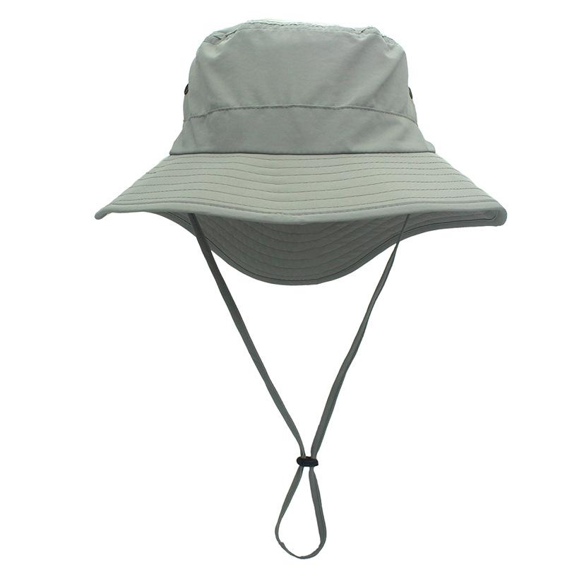 Spring and summer outdoor leisure sun protection bucket hat extended brim hat camping fishing sun hat