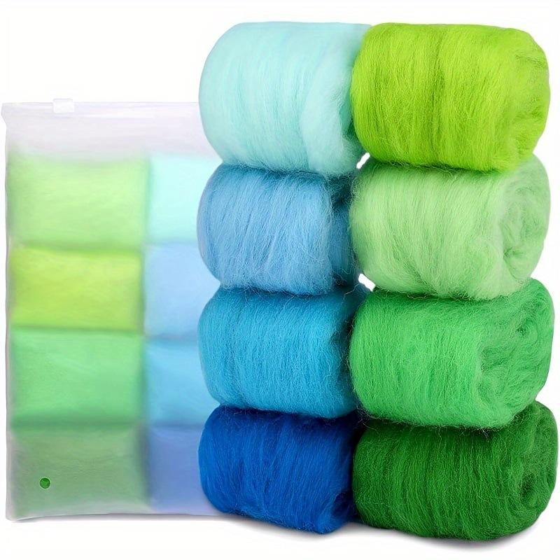 10 G DIY Wool Roving Needle Felting 8 Colors Wool Felting Fibre Handmade Material For Beginners Needle Felting Product Making