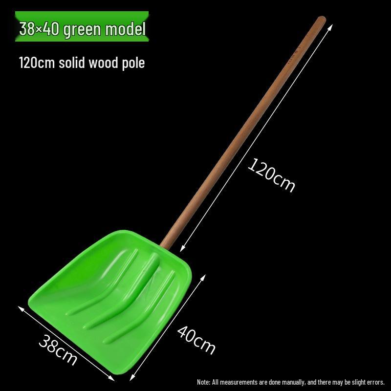 Large Thickened Tempered Plastic Shovel: Household Snow, Grain, and Garbage Shovel with Square and Flip Head.