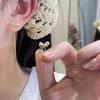 Elegant Pearl & Zircon Butterfly Bow Earrings for Women