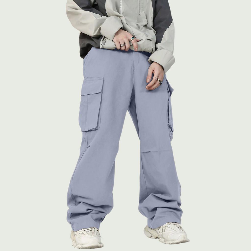 Sportovní kalhoty pro volný čas Volné pánské legíny s dlouhým panelem Fitness běžecké tréninkové kalhoty