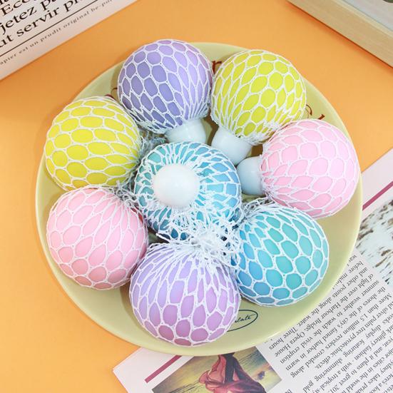 Vent Ball Toy Quick Rebound 3-Color Mixed Discolored Grape Ball Pinch Toys Stress Relief TPR Squeezing Ball Anti-stress Sensory