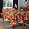 Newbridge Halloween Scream 52 X 52 Inch Square Vinyl Tablecloth with Flannel Backing, Haunted House Ghost and Bat Design, Easy Care Wipe Clean