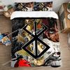 Set Copripiumino Copripiumini Set Biancheria da Letto Misura Matrimoniale Arte Berserker-GUTS Moda Set Piumoni Letto Matrimoniale Federe Lino Casa