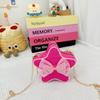 Adorable Cartoon Star Crossbody Bag For Kids Stylish Chain Strap Waterproof Pvc