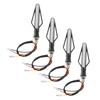 4pcs Motorcycle Running Dynamic Turn Signal Light ArrowShaped 12V 24LEDs Red Yellow Light