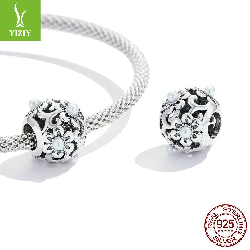 Handmade Diy Bracelet Beads Loose Beads, Accessories S925 Silver Hollow Beads Collection Picture