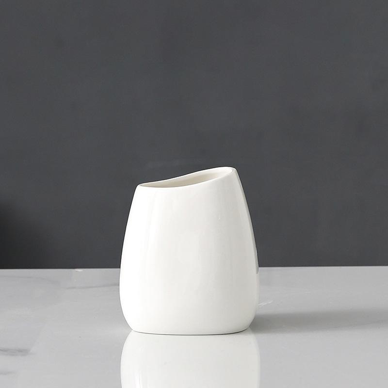 Część do prania w domu Akcesoria łazienkowe w stylu nordyckim Biała ceramiczna butelka dozownika mydła Kubek na płyn do płukania ust Mydelniczka Kubek na szczoteczki do zębów