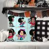 Cartoon M-Mafalda's World  Pillow Case Office Cushions Suitable For Sofa Car Bedroom Decorative Cushion Cover