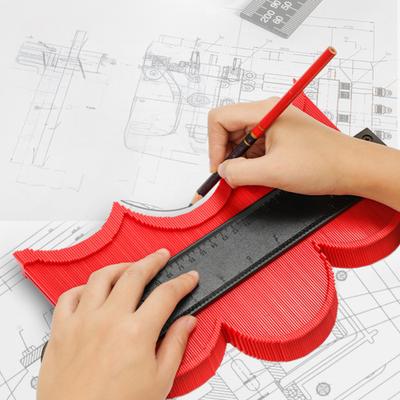 Konturlehre Kompaktes Design Tragbar Mehrzweck Profilkopie Konturlehre Standardrohr Fliese Holz Laminat Messwerkzeug