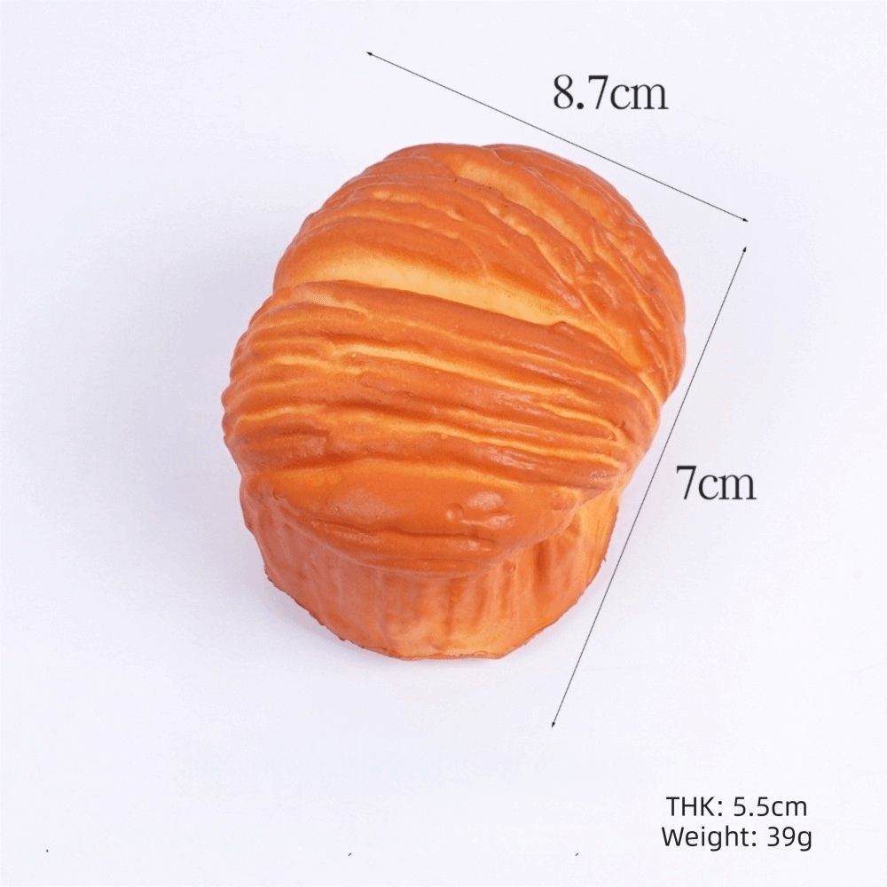 Realistic Soft Simulation Bread Stress Relief Pu Squeeze Toy Pineapple Bun Waffle Biscuit Squeeze Stress Toy Still Life