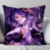 Kujo Sara Animation G-Genshin I-Impact Pillow Case Square Pillow Bedroom Sofa Leisure Comfort Living Room Home Decoration 40X40