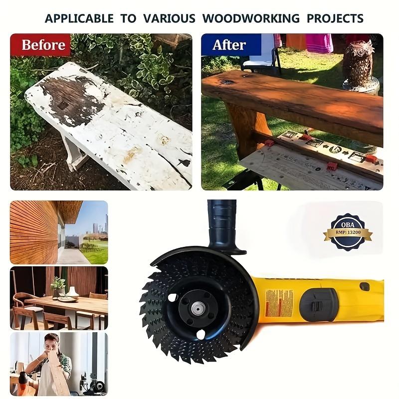 1pc 4 Inch Wood Grinder Wheel Disc Wood Shaping Wheel Grinding Wheel Carving Abrasive Disc For Woodworking Sanding Carving
