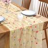 Colorful Flower Lace Tulle Runner Embroidery Daisy Floral Table Cover  for Bridal Shower