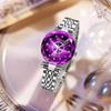 Ocean Heart Luxury Women's Waterproof Watch with Diamond Face & Solid Steel Band