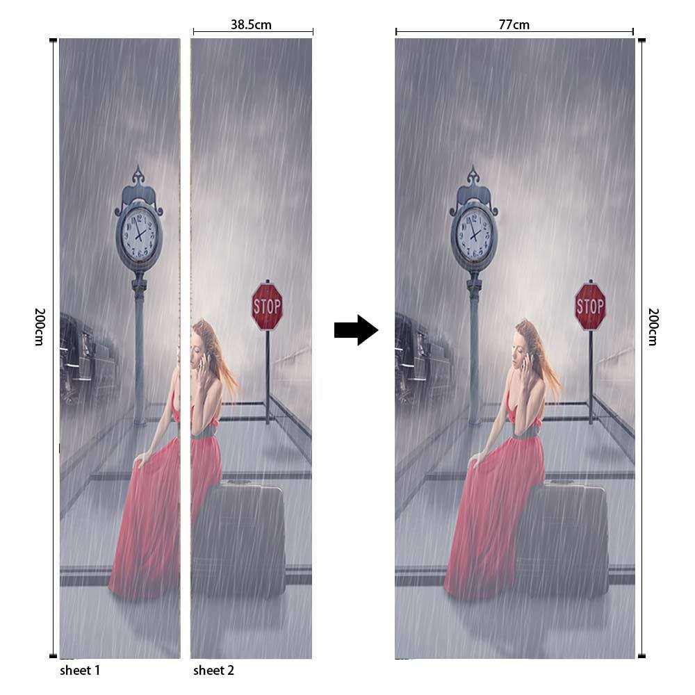 

Креативна підвісна міст Дверна прикраса Вітальня Водонепроникна Самоклеюча 3D наклейка на двері Відновлена наклейка на стіну Дім