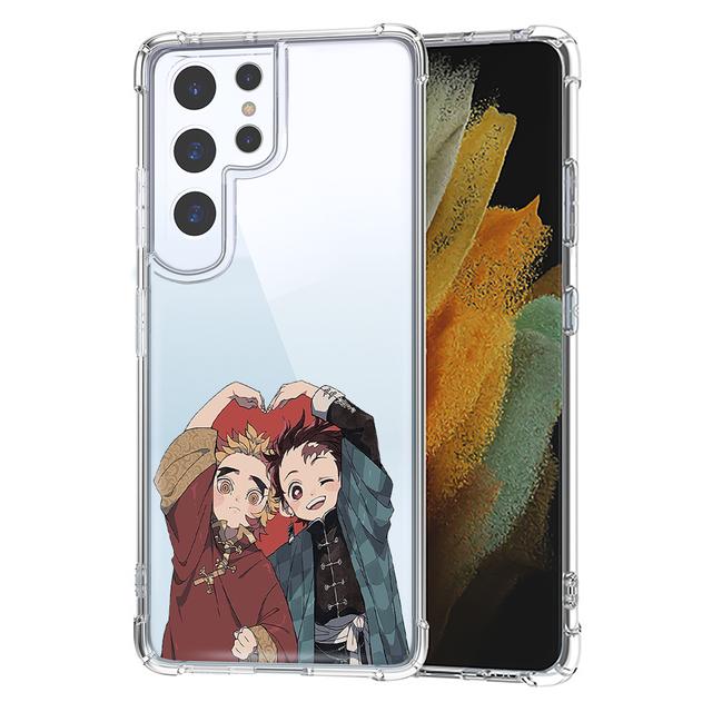 Demon Slayer Anime japonské průhledné pouzdro na telefon Samsung S10 S20 Fe S21 S22 S8 S9 Plus S21ultra S22ultra nárazuvzdorné kryty