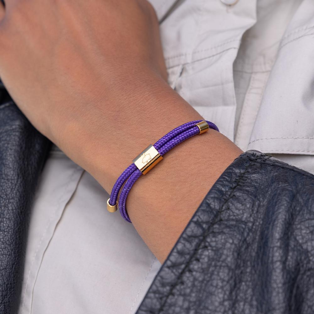 Pig&Hen (Women'S) Little Louise Bracelet - Royal Purple X Gold