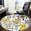 1pc Dogs Cats Office Round Area Rug, Indoor Mat Suitable ForOffice, Under Office Chairs Bedroom Living Room Home Decor, Room Deco 043