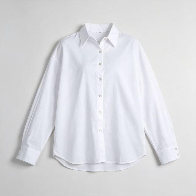 Loose Fit Long Sleeve Solid Color Casual Shirt For Women