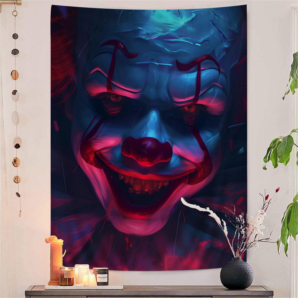 Pennywise Clown  Cartoon Tapestry Art Science Fiction Room Home Decor Wall Hanging Home Decor