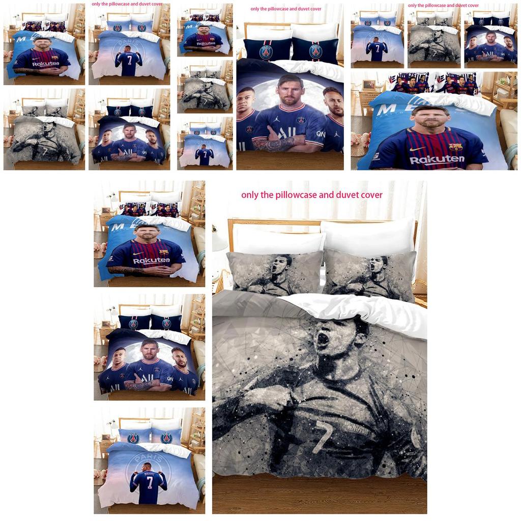 Modern And Simple 3d Football Player Bedding Set High Quality And Digital Print