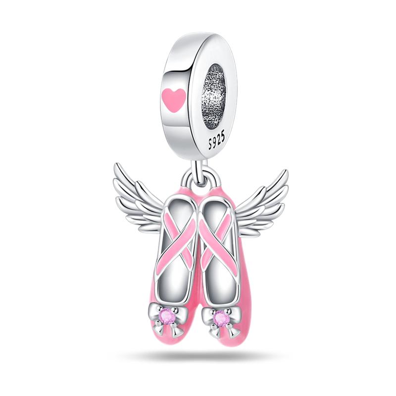 Real Metal Inlaid Zirconium Charms Beads Snowflake Butterflies Pendant Clasp Original Accessories Bracelets Make your own Accessory Elegant Fashion