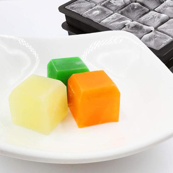 Silicone Ice Cube Tray with Lid 15&24 Cavity Flexible Mold for Ice Cubes Chocolate Jelly Microwave Oven Freezer Safe Baking