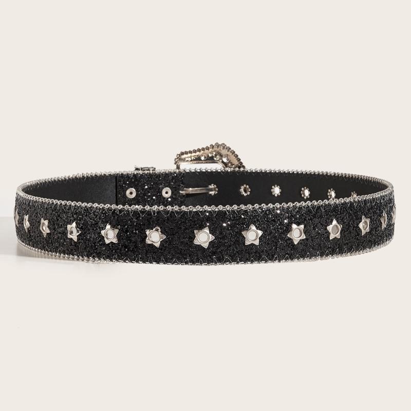 Fashionable Wide Waist Belt Elegant Glitters Belt Vintage Styles Waistband for Dresses and Jeans