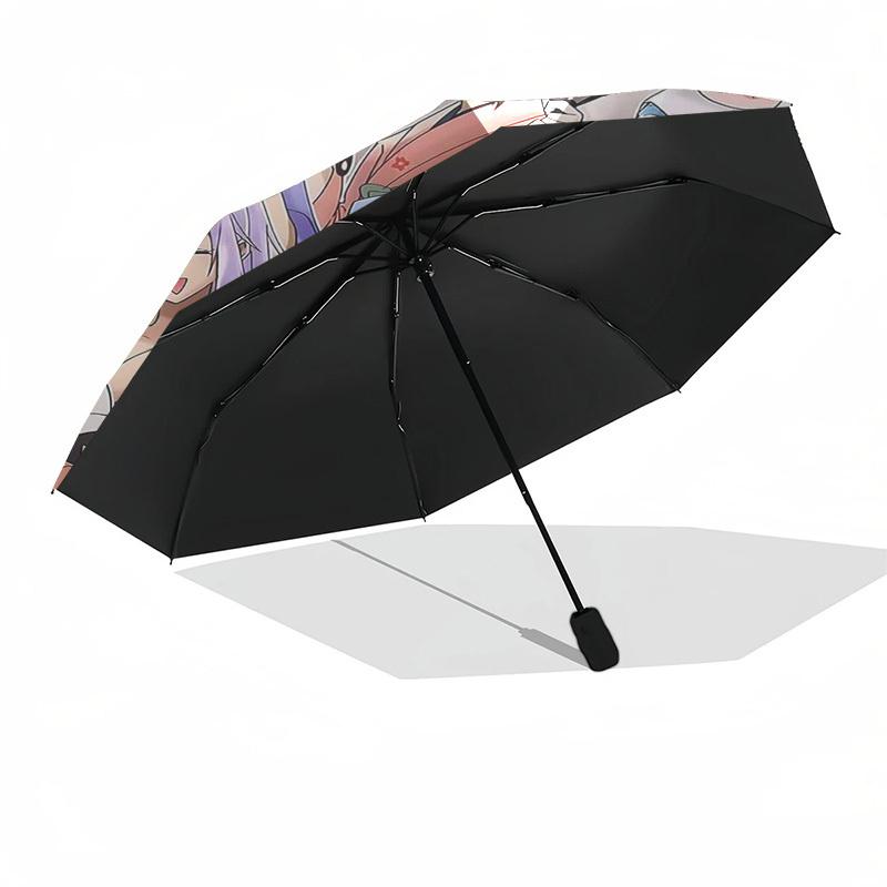 1pc Outdoor Umbrella with Anime Characters | Automatic Opening & Closing | Portable 3-Fold Design | 8-Rib Iron Frame | Perfect Gift for Fans, Tra