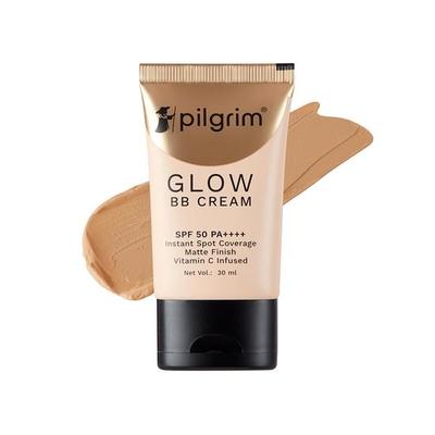 Pilgrim Honey Glow 3'ü 1 Arada Doğal Bb Kremi Tüm Cilt Tipleri İçin Orta Kapatıcılık Spf 50 Pa++++ Niacinamid, Hyaluronik Asit ve C Vitamini ile - 30G, 1 Paket