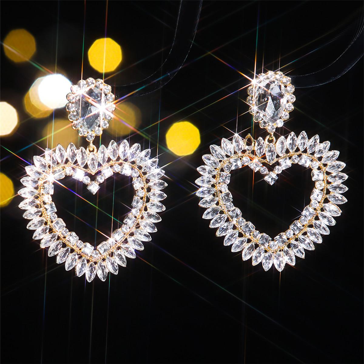 

Модные женские серьги-гвоздики с цветными стеклянными стразами, персонализированные преувеличенные серьги-гвоздики