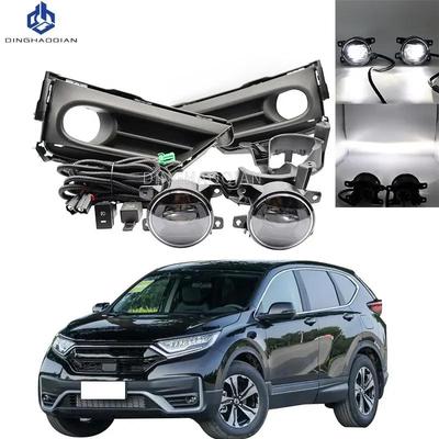 1 Set Fog Lights LED Fog Light Headlight For Honda Crv 2020 2021 2022 Led Fog Lamp Cover Grill Frame Foglights Driving Lamp