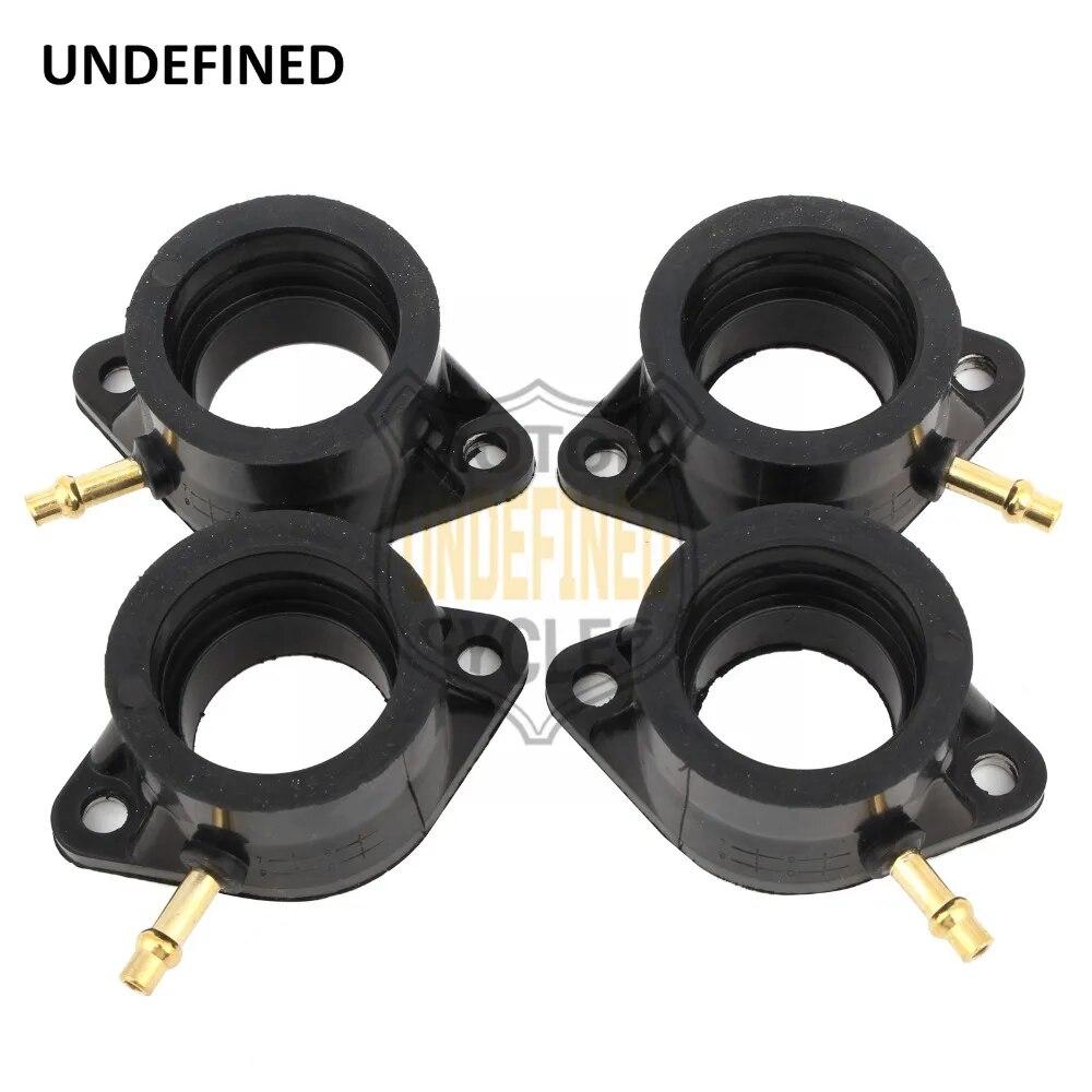 4 Pcs Motorcycle Carburetor Intake Manifold Boot for Kawasaki KZ900 1976-1977 KZ1000 1977-1981 Z1 1973-1975 Carburador UNDEFINED