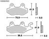 KITACO SBS Brake Pad 638HS Sinter Metal Super Tenere Burgman Skywave Eliminator 125 NINJA250R NINJA250ABS NINJA250SL Triumph Cagiva Etc. 777-0638020