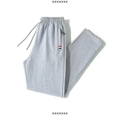 Düz renk pantolon erkek büyük beden ilkbahar ve sonbahar bol spor moda marka gündelik pantolon düz iç çamaşırı