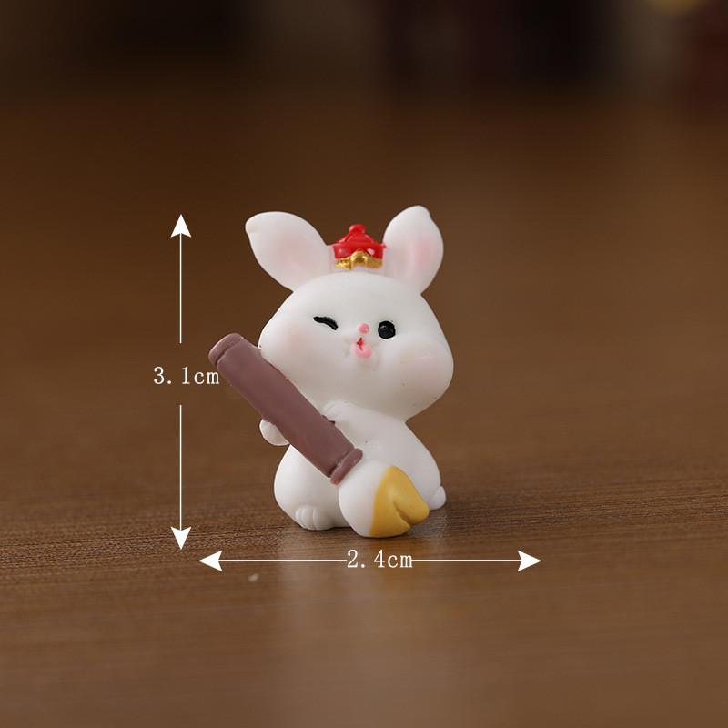 Charming Resin Bunny Figurines Playful Cartoon Animals For Miniature Garden