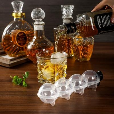 1Pc 4 Hole PP Transparent Kitchen Ice Box Ice Cream Maker Tool Cube Makers Round Ice Hockey Ball Ice Mould Popsicle Articles