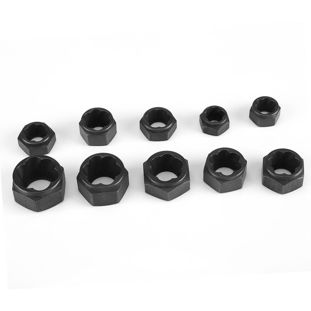 10 stück Beschädigt Bolzen Mutter Schraube Remover Extractor Entfernung Set Threading Werkzeuge Kit