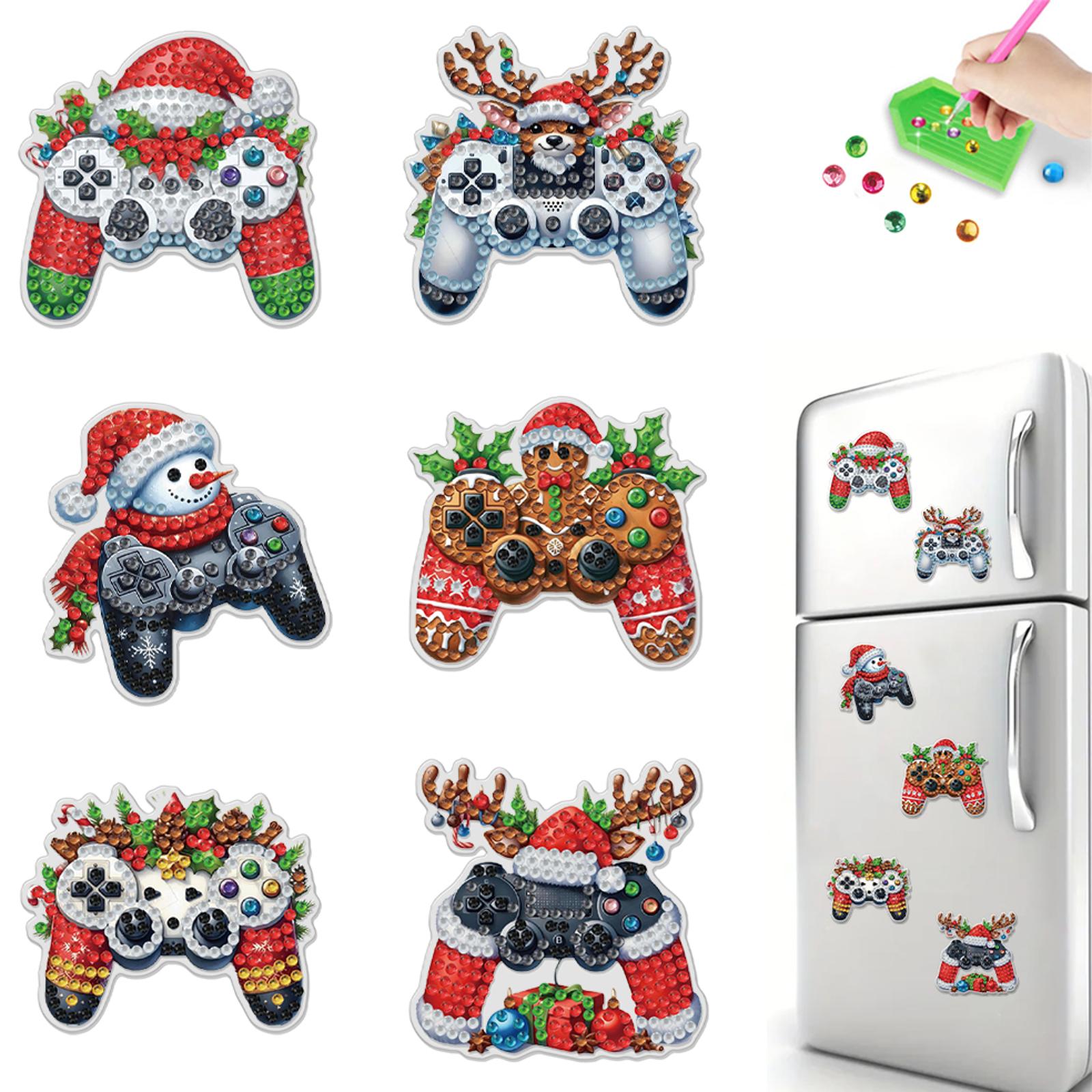 

6 шт. 2D Плоские Рождественские DIY Кристаллические Магниты на Холодильник Особой Формы Стразы Наклейки на Холодильник Алмазные Картины Наборы для Домашнего Декора