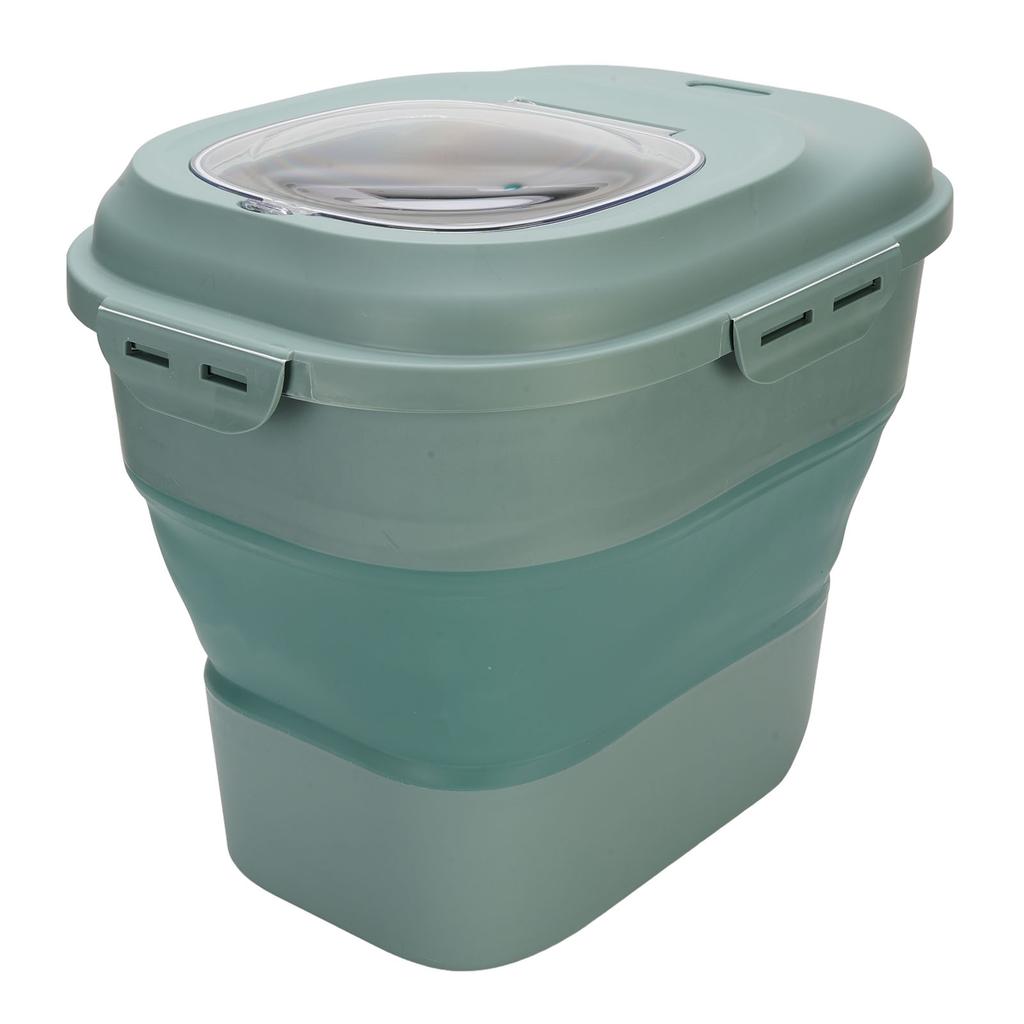 Dog Food Storage Container with Airtight Lid Foldable Large Capacity Dry Pet Food Bin for Dog Cat