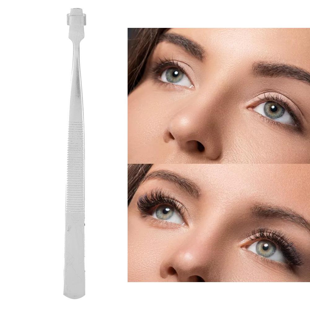 Stainless Steel Eyelash Extension Tweezers False Fake Eyelashes Grafting Tweezers