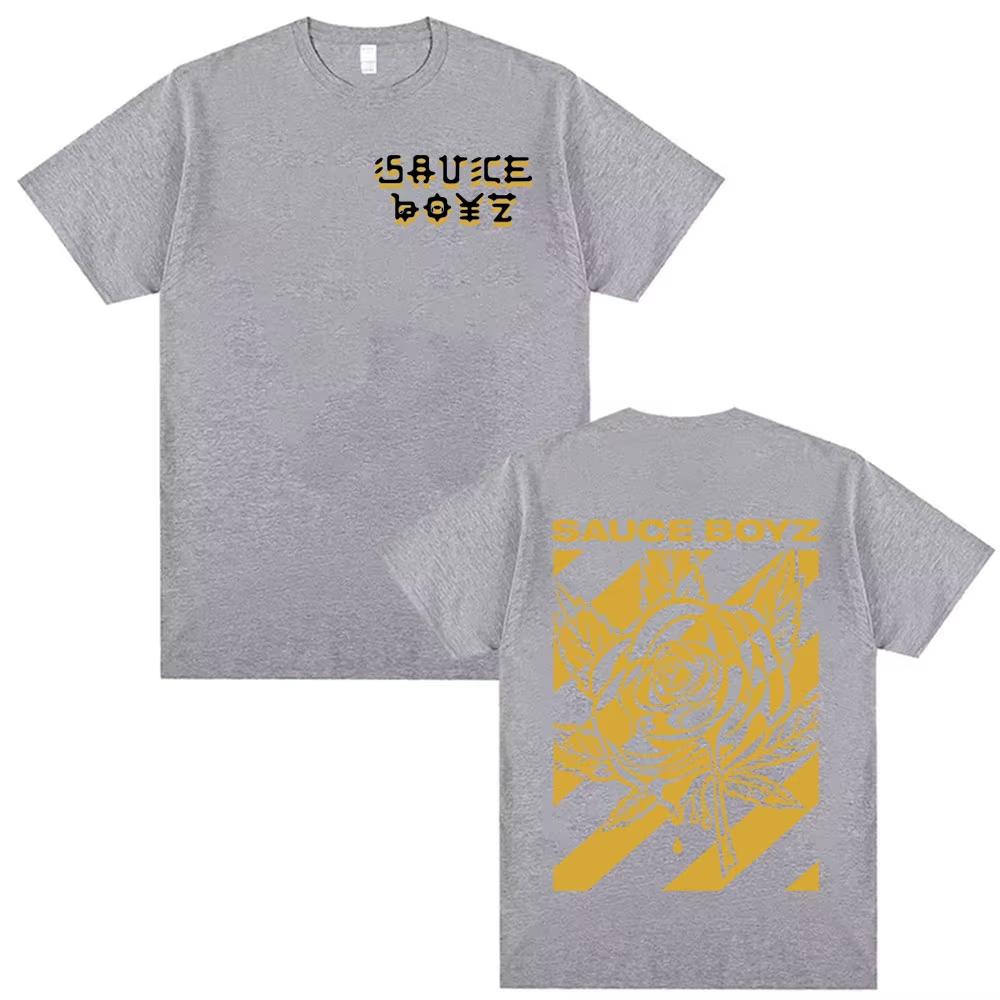 Rapper Eladio Carrion Sauce Boyz Album Print T Shirts Men Women pure Cotton T Shirt Streetwear summer Fashion Vintage Gothic Top