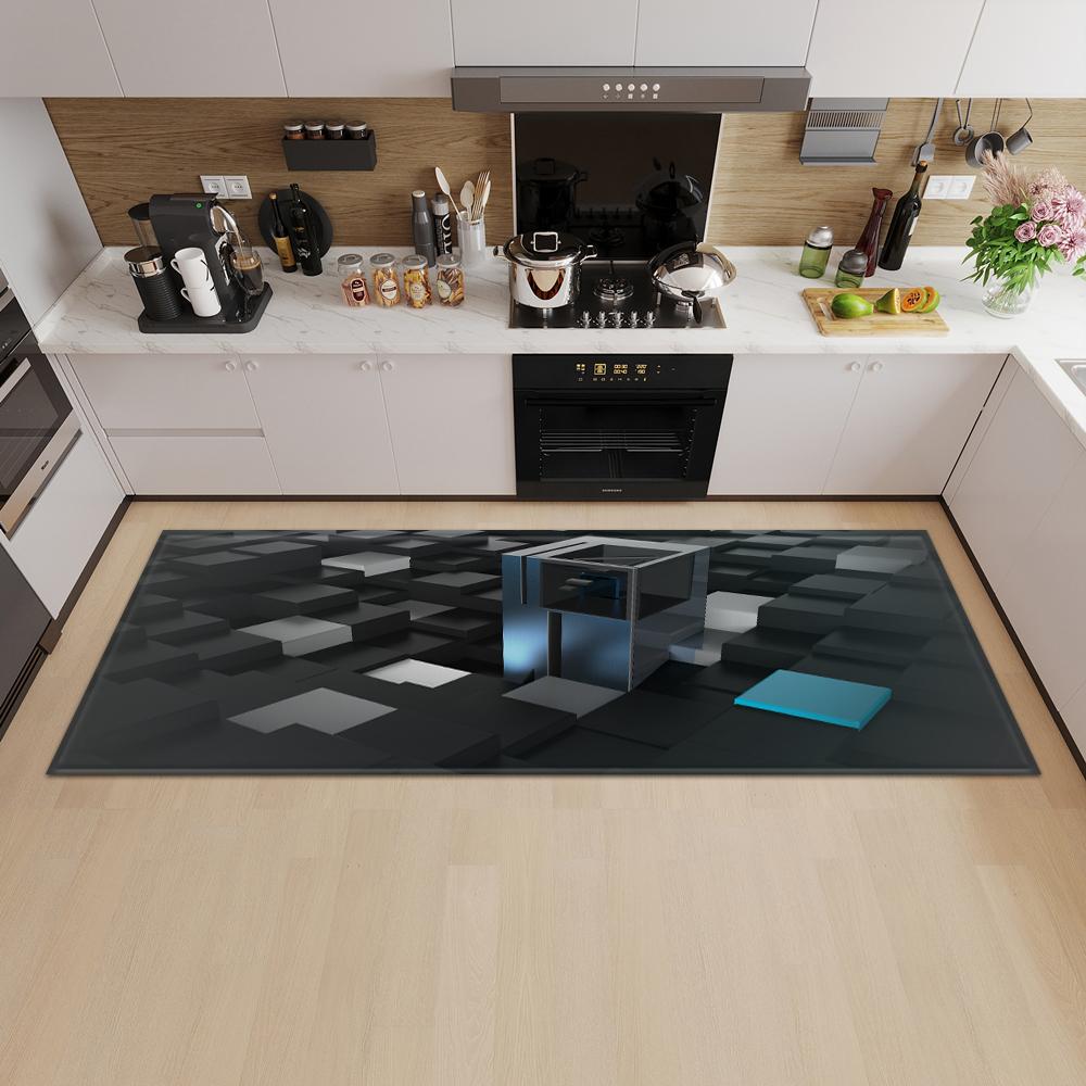 Modern Kitchen Mat Entrance Door Mat Bedroom Living Room Carpet Home Corridor Bathroom Non-slip Floor