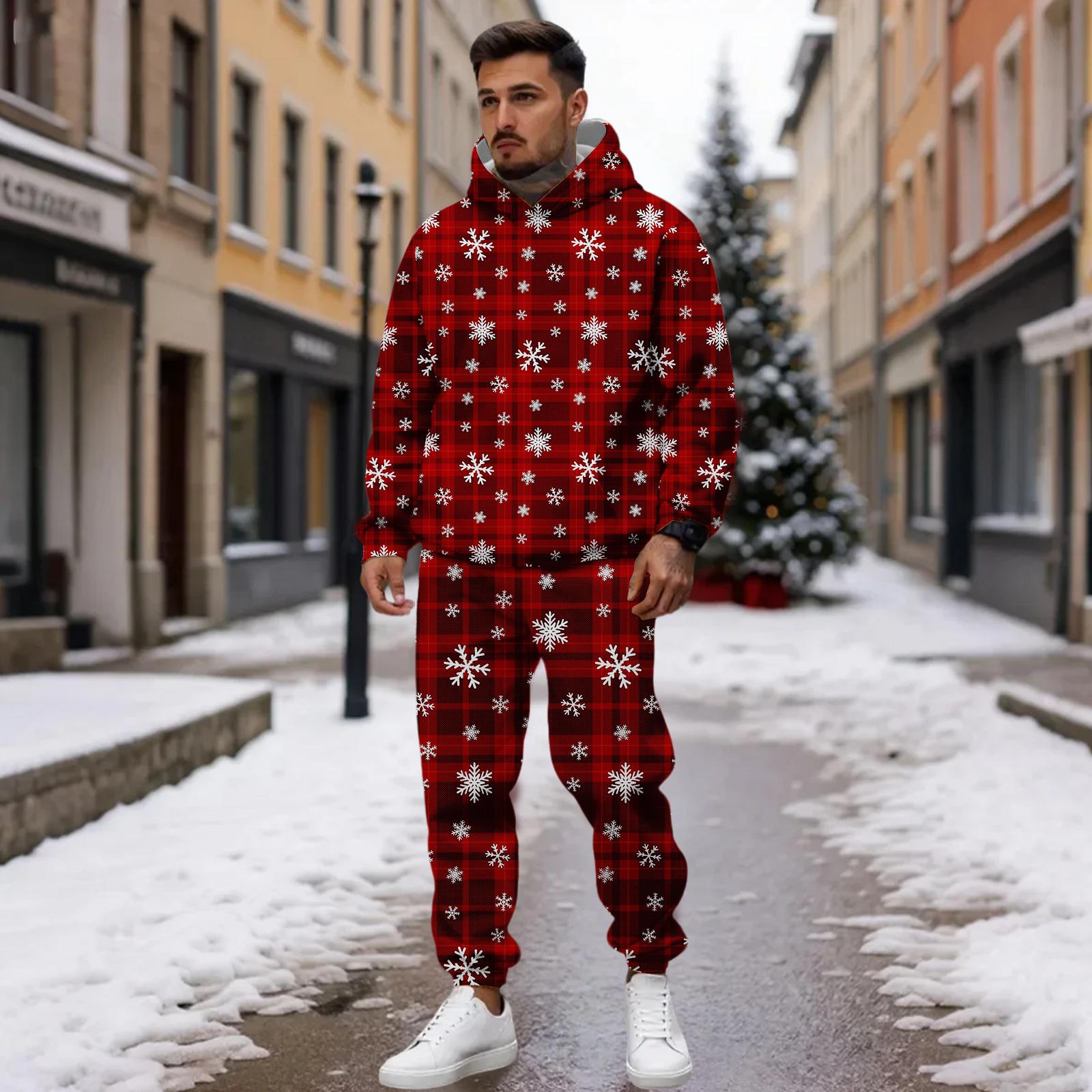 

Men s Casual Sports Solid Color Fleece Pullover Suit L