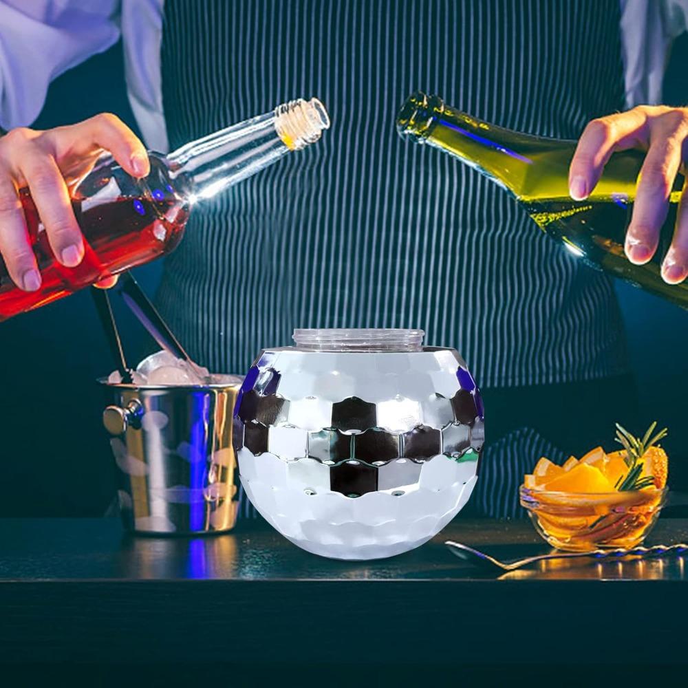 2pcs Silvery Disco Ball Cups 20oz Party Cups with Lid and Flash Ball Cocktail Cup Plastic Cups Tumbler with Lids and Straws Disco Ball Cups