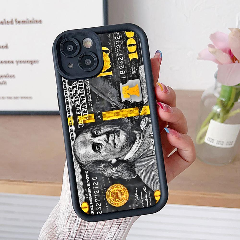 USD Dollar Thicken TPU Mobile Phone Case for iPhone 17 16 15 14 13 12 11 Air Pro Max Plus Colorful Cover