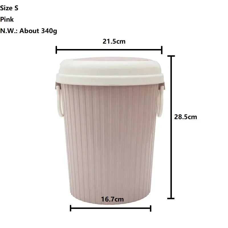 Pop-Up Mülleimer mit Deckel Wohnzimmer Küche Badezimmer Plastikmülleimer Büro Mülleimer
