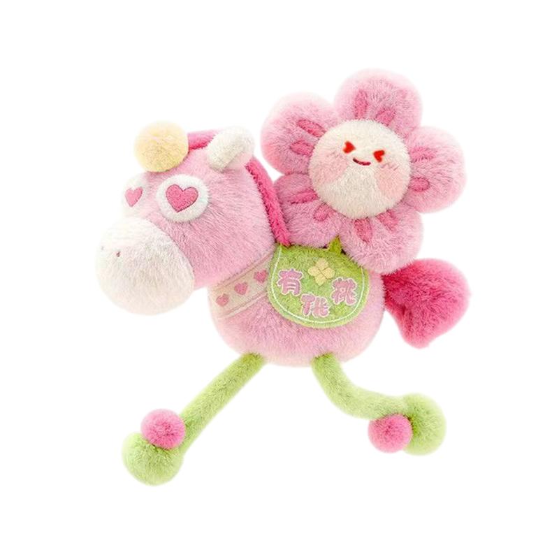 Богатый 2026 Год Лошади Талисман Зодиак Плюшевая Игрушка Кукла Событие Подвеска Подарок